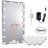 Verknüpfbare LED-Leuchten für Schminkspiegel (2700 K/4000 K/6000 K, Steckernetzteil, 18 Glühbirnen)